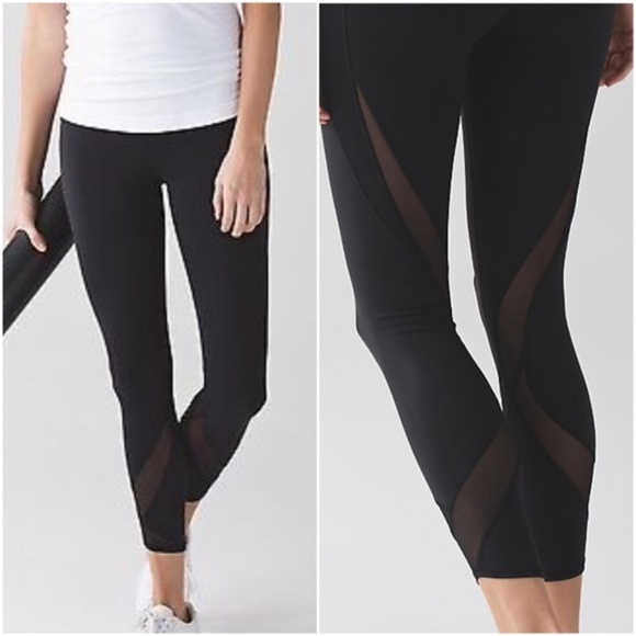 lululemon athletica Pants - RARE Lululemon Tranquil Tight 7/8 | Mesh | Black